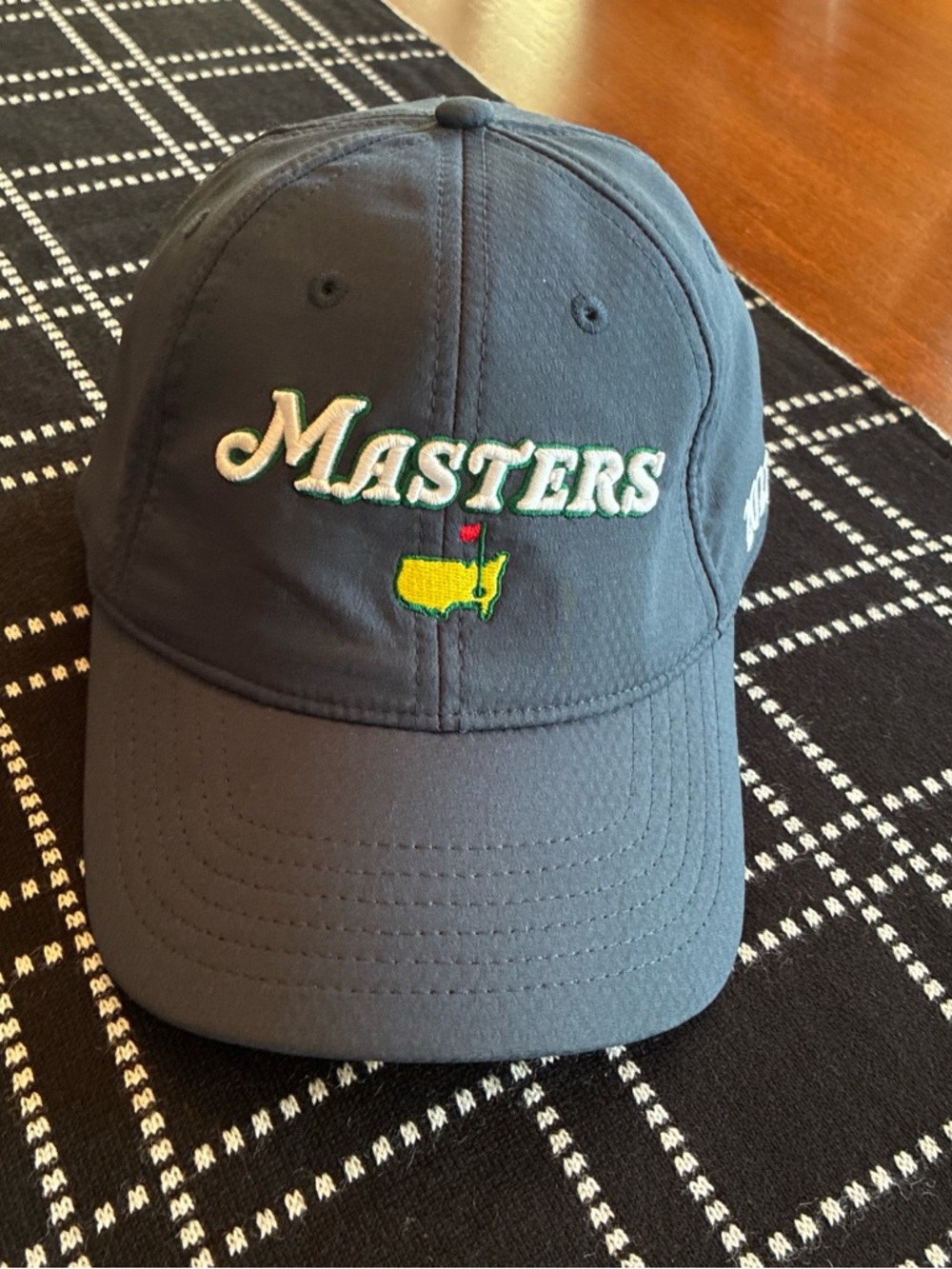 Masters 2023 Gold Navy Blue Cap with Yellow & Green signature Logo on hat